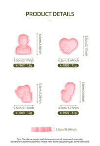 Molde de galleta para enfermera y médico de dibujos animados en 3D, juego DIY que incluye cortadores de galletas impresos con estetoscopio para hornear y regalar - Product Image 6