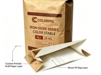 Sac composite papier-plastique personnalisé avec logo, couleur stable, robuste, pour poudre de pigment