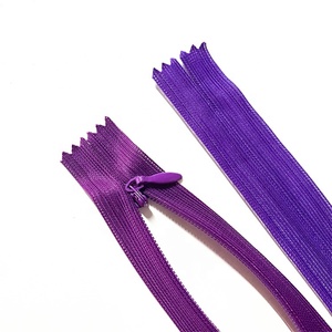 Vente en gros d'usine de haute qualité, 24 pouces 5-3 #   Fermeture éclair invisible en nylon à extrémité fermée, auto-bloquante, personnalisable et durable, pour - Product Image 5