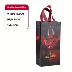 Bolsas de Vino No Tejidas, Bolsas de Regalo, Laminadas en Color, con Logotipo Imprimible, Ecológicas - Product Image 6
