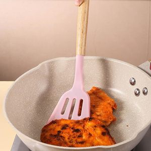 T1 Hot Selling <b>Silicone</b> Cooking Utensil With Wooden Handle 19 Piece Set of Kitchen Accessories Tableware - Product Image 4