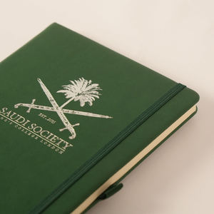 Cuaderno de diario de lámina plateada de cuero pu profesional personalizado cuadernos personalizados cuaderno de cuero pu Borde de lámina dorada - Product Image 3