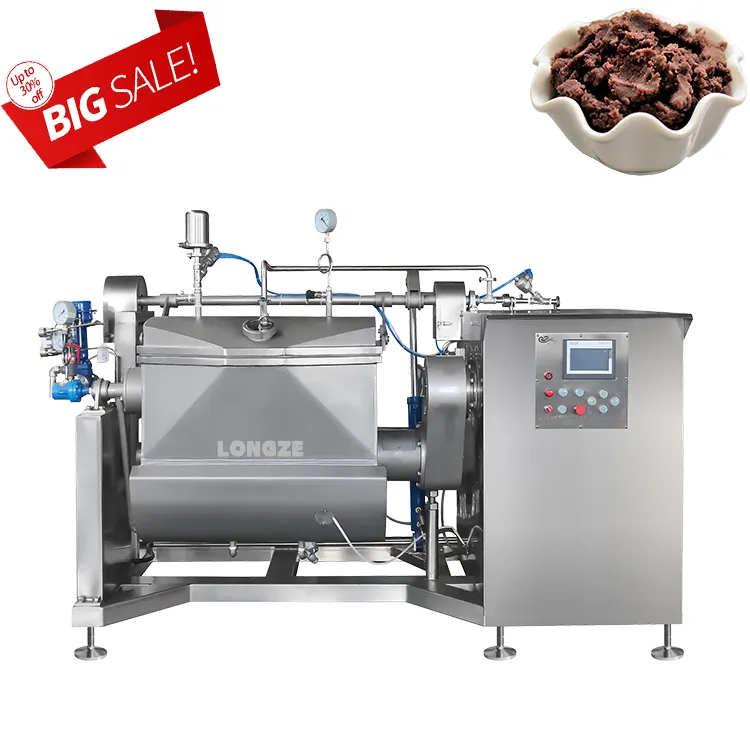 Steam Heating Vacuum Horizontal Tiltable Cooking Mixer Machine Cooker For Coco Syrup/sugarcane Syrup