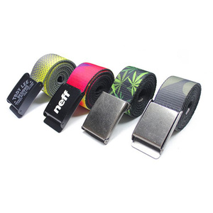 बकसुआ के साथ तस्वीर डिजाइनर महिला के लिए झिल्लीदार पुरुषों महिलाओं आकस्मिक चोटी कपड़ा बुनाई बुना पॉलिएस्टर नायलॉन कैनवास बेल्ट - Product Image 6