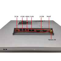 PC industriel embarqué à écran tactile résistif 17'' avec Celeron J1900, 4 Go DDR3 intégrés, MSATA, 4 ports USB, 2 ports LAN, 2 ports COM et écran LCD, compatible avec une large gamme de systèmes.