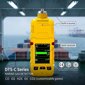 เครื่องตรวจจับก๊าซแบบพกพา DUOTESI DTS-C สำหรับงานทางทะเล ป้องกันการระเบิด ตรวจจับ CO H2S O2 CO2  แบบชาร์จได้ บันทึกข้อมูล ความแม่นยำสูง - Product Image 3