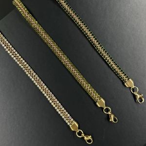 Exquisita pulsera de cadena cubana de acero inoxidable con circón de cristal geométrico colorido, joyería de cadena y eslabones de moda - Product Image 2