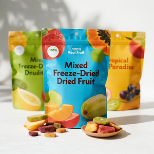 Saco Stand-up Personalizado com Logo Reutilizável para Frutas Liofilizadas Misturadas - Product Image 3