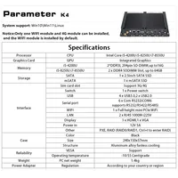 Mini PC Industrial VENOEN K4, Sin Ventilador, DDR4, I225V, I7 8550U, Intel, Nuevo SSD, Doble Puerto RS232/485 COM, Doble Pantalla, Enchufes US EU JP UK