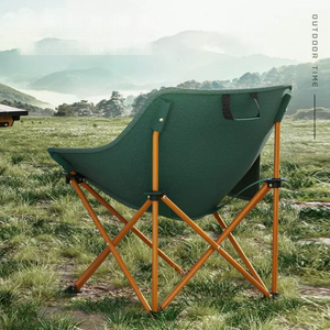 Sedia da campeggio pieghevole portatile in offerta speciale con borsa per il trasporto, sedia a mezzaluna per esterni, ideale per campeggio e concerti musicali - Product Image 5