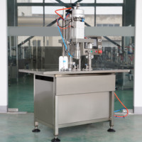 Machine de remplissage d'aérosols FUDA Bag on Valve 500 ml semi-automatique pneumatique 220 V, précision de 1 %, garantie de 18 mois pour gel à raser
