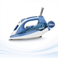 Fer à vapeur portable 2400W 25g/min, vapeur continue, anti-calcaire, anti-goutte, arrêt automatique, chauffe rapide, réservoir d'eau 450ml, semelle en céramique