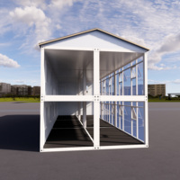 Maison préfabriquée à double étage en conteneur, bâtiment modulaire multi-pièces pour bureau de projet et logement des travailleurs