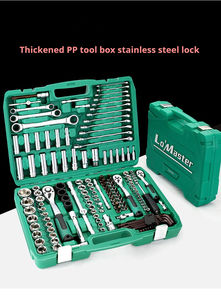 Juego de llaves de vaso mecánicas de 150 piezas, herramientas manuales que incluyen combinación y destornillador para reparación de automóviles - Product Image 3