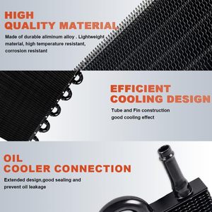 Kit de Enfriador de Aceite de Transmisión Universal de Aluminio de 10 Filas - Radiador ATF de Alto Rendimiento Automático/Manual con Manguera y Herrajes de 5/16 Pulgadas - Product Image 4