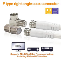 Conector Recto Hembra F para TV de Aleación de Zinc F81, Conector Doble Estándar Imperial para Cable de TV, Conector de Extensión de Cable