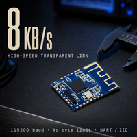 Low Power BLE 4.2 Transparent Transmission Module UART IIC Serial Wireless 8KB/s Data Rate 115200 Baud MESH RTC PWM