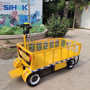 Depo taşıma araçları 4 tekerlekler düz arabası ağır yük kargo platform el arabası pil kumandalı elektrikli taşıma arabası - Product Image 4