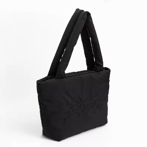 Custom logo <b>Medium</b> Padded Puffy Shoulder Bag Lightweight Padding Puffer Tote Bag - Product Image 4