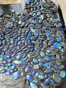 Labradorite bleue naturelle de qualité supérieure, cabochon, pierre précieuse en quartz de haute qualité, provenant directement d'Inde, pour la fabrication de bijoux - Product Image 5