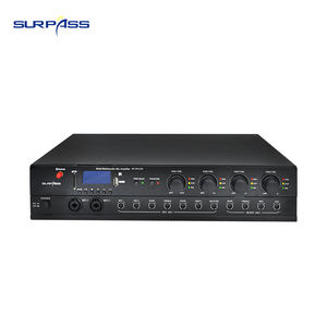 MB6650U Amplificador mezclador de megafonía de 6 zonas de alta potencia 650W con sintonizador FM de diente azul/MP3 grabable - Product Image 2