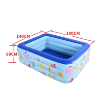 PVC Aufblasbarer Swimmingpool für Erwachsene & Kinder UV-Beständig 3mm Dick Rechteckige Form Einfache Installation Schnell Aufzubauen Innen-/Außenbereich