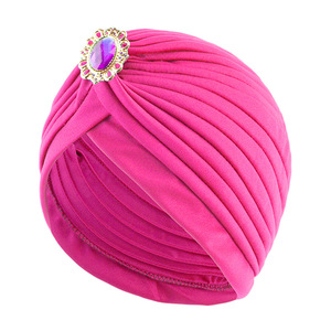 Chapeau ethnique <span class=keywords><strong>africain</strong></span> respirant en polyester uni pour femmes, hijab musulman, bandanas, foulard arabe, turbans, bonnets personnalisés avec logo, mode - Product Image 2