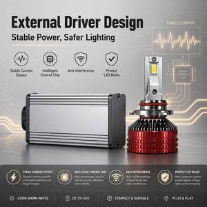 Phares <span class=keywords><strong>LED</strong></span> XVIEW 4300K Blanc Chaud 150W 30000LM H4 H7 H11 Ampoules de Voiture Double Tube en Cuivre Toutes Conditions Météo Forte Pénétration Vente en Gros - Product Image 6
