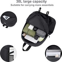 Sac à dos de randonnée léger en polyester 30L, pliable, sac de voyage compact, résistant à l'eau et aux déchirures