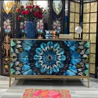 Meuble de rangement moderne de luxe pour salle à manger et salon, en bois laqué brillant, style élégant et moderne