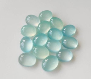 พลอยคาลซิโดนีธรรมชาติอัญมณีหลวม3x5mm-20x30mm รูปไข่หลังแบนราคาขายส่งสำหรับการทำเครื่องประดับ - Product Image 1