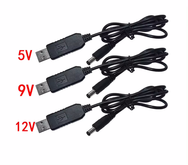 TZ USB power boost line DC 5V to DC 9V 12V Step UP Module USB Converter Adapter Cable 2.1x5.5mm Plug