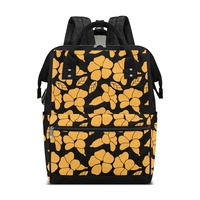 Nouveau produit : Sac à dos souple unisexe grande capacité, anti-vol, imperméable, en polyester, avec fermeture éclair, motif géométrique, idéal pour les mamans