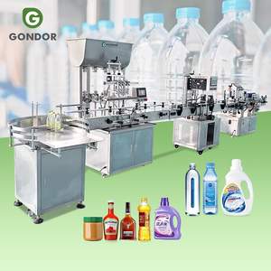 Máquina Automática para Llenado y Tapado de Botellas de Vidrio para Jugo, Champú y Aceite de Cocina, con Línea de Etiquetado - Product Image 1