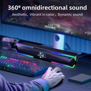 Barre de son Bluetooth RGB 6W avec caisson de basses, haut-parleurs de jeu pour PC portables avec son surround 3D - Product Image 6