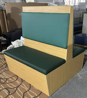 Meubles de restaurant traditionnels modernes, banquette en cuir PU noir pour hôtel et salle à manger