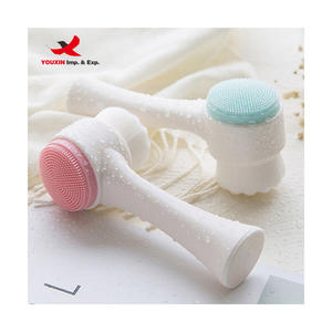 Brosse de nettoyage du visage en silicone double face, fibres synthétiques, massage, portable, prix bas, achat groupé - Product Image 3