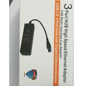 <b>USB</b> 3.0 3 Port Hub With Gigabit <b>Ethernet</b> Adapter Multi Function Lan Adapter High Speed Internet Connection - Product Image 1