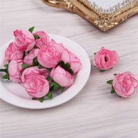 Mini panneaux muraux de fleur de bourgeon de Rose en soie artificielle faits à la main bricolage têtes de fleurs de Rose pour les décorations de Pâques et de Thanksgiving