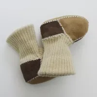 Personnalisé Australie Écologique Enfants Confortable Semelle Toddler Fourrure Doublé Bébé Chaussures Plateforme Chunky Fuzzy en Peau de Mouton Bottines