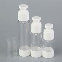 Flacon pulvérisateur sans air blanc en stock 5ml 10ml 15ml, mini atomiseur à tête blanche, emballage cosmétique, flacon pompe sans air pour huile