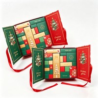 Boîte d'emballage en papier de Noël de luxe personnalisée, boîte rigide en carton pour emballage de Noël, boîte cadeau pour chapeau et chaussettes, boîte cadeau pour emballage de cadeaux