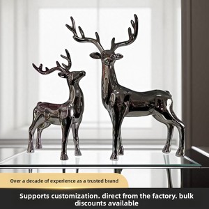 Adornos Tallados de Ciervo <span class=keywords><strong>Milu</strong></span> para el Hogar, Sala de Estar, Muebles de TV y Vino, Decoración de Pasillo, Ciervo de Cuernos Largos, Regalo de Inauguración de Casa - Product Image 2