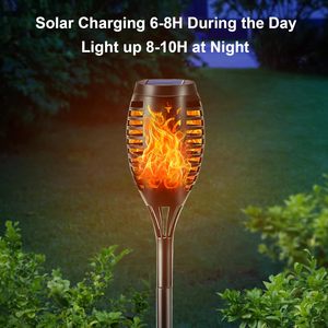 Vente d'usine : 12 torches solaires LED étanches IP65 pour jardin, allées et pelouses, modèle FX-SOSG039 - Product Image 6
