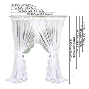 FLYING Semi Transparent Rideau Respirant Sheer Rideau pour Salon Chambre Festivals Mariages 1PC Plusieurs Tailles - Product Image 3