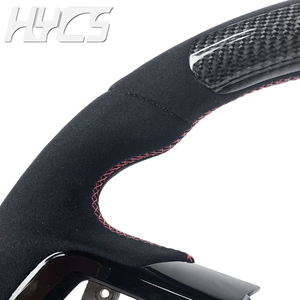 Volant sport en cuir et fibre de carbone pour l'intérieur de la voiture, pour <span class=keywords><strong>Ford</strong></span> Mustang GT500 GT350 S550 2015-2023 5.0L GT <span class=keywords><strong>V8</strong></span> 350 500 Shelby - Product Image 4