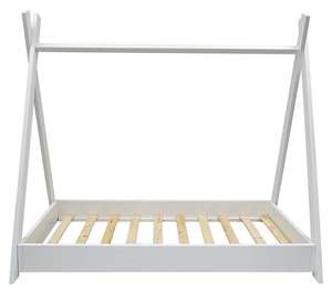 Lit baldaquin en bois massif pour enfants, Style tipi, simple - Product Image 1