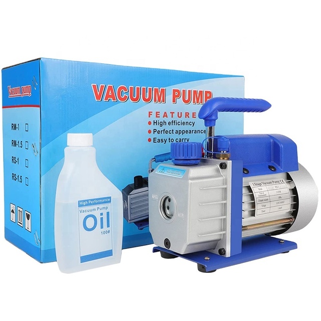 3 CFM Rotary Vane Vacuum Pump 1/4HP 110V/60HZ HVAC Vacuum Pump with Oil Anti-Flow Back Design