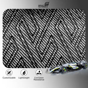 Tissu jacquard en fibre de carbone véritable générique 3K 240gsm 2x2 motif tridimensionnel 3D largeur 40 pouces fibre de carbone pour voiture - Product Image 5