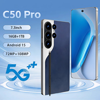 Camon 50 Pro Octa Core 16GB+1TB Android15 5G Smartphone de 7.3 Pulgadas con Desbloqueo Facial, Versión Global, Teléfono Móvil Dual SIM